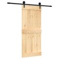 vidaXL Posuvné dvere Prírodná a čierna 90 x 210 cm