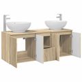 vidaXL Set kabinetov do kúpeľne 3 ks Dub sonoma 49,5 x 44,5 x 65 cm