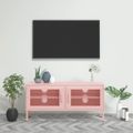 vidaXL TV skrinka ružová 105x35x50 cm oceľ