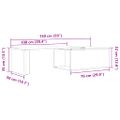 vidaXL Konferenčný stolík staré drevo 150x50x35 cm kompozitné drevo