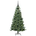 vidaXL Vianočný stromček Zelená 120 cm PVC
