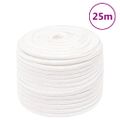 vidaXL Lodné lano biele 14 mm 25 m polypropylén