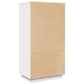 vidaXL Vysoká skrinka biela 60x40x116,5 cm masívna borovica