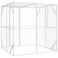vidaXL Klietka pre vtákov Antracit 209 x 202 x 214 cm Pozinkovaná oceľ