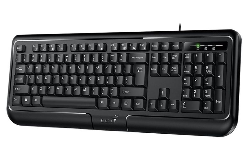 GENIUS KB-118 ver. II/ Drôtová/ PS2/ čierna/ CZ+SK layout Klávesnica, drôtová, PS/2, CZ+SK layout, čierna