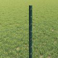 vidaXL Hexagonálny plot s stĺpom 50 x 0,5 m PVC potiahnutá oceľ Zelená