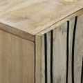 vidaXL Bočný stôl Biela 90 x 33 x 75 cm mangový masív