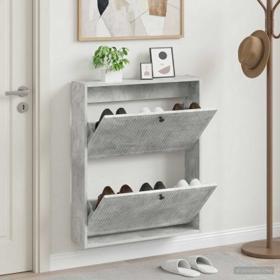 vidaXL Nástenný botník EDE 71 x 17 x 86 cm Kompozitné drevo