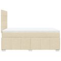 vidaXL Boxspring posteľ s matracom krémová 120x190 cm látka