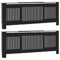 vidaXL Kryt radiátora 2 ks Čierna 205 x 20,5 x 81,5cm Kompozitné drevo
