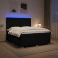 vidaXL Posteľ boxspring s matracom Čierna 140 x 190 cm Látka