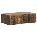 vidaXL Nástenný bočný stôl Dymový dub 59 x 34,5 x 17 cm