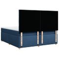 vidaXL Boxspring posteľ s matracom modrá 200x200 cm látka