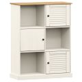 vidaXL Knižnica VIGO biela 90x35x114,5 cm masívna borovica