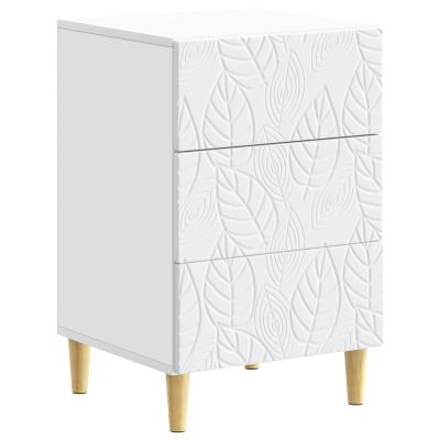 vidaXL Nočný stolík Biela 43 x 39,5 x 66,5 cm Kompozitné drevo