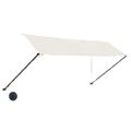vidaXL Zaťahovacia markíza s LED 350x150 cm krémová