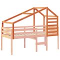 vidaXL Strecha na detskú posteľ voskovohnedá 188x97x113 cm borovica