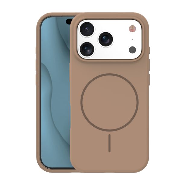 Silicone Thin Mag puzdro pre iPhone 17 Pro Max 6,9" / 18 Pro Max 6,9" hnedé