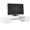vidaXL Stojan na monitor s policou biely 50x27x15 cm kompozitné drevo