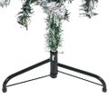 vidaXL Úzky zasnežený umelý vianočný polovičný stromček 120 cm