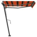 vidaXL Voľne stojaca ručne zaťahovacia markíza 350x250cm oranžovohnedá