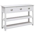 vidaXL Komoda biela 115x30x76 cm drevená