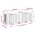 vidaXL Vonkajší box na vankúše 150x50x60,5 cm masívne jedľové drevo