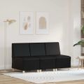 vidaXL Bezrúčková modulárna sofa jednotka 3 ks Čierna Umelá koža