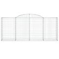 vidaXL Oblúkové gabionové koše 10 ks 300x50x120/140 cm pozink. železo