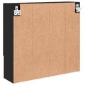 vidaXL Zrkadlová skrinka Čierna 59 x 17 x 55 cm Kompozitné drevo