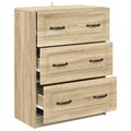 vidaXL Zásuvkový kabinet Dub sonoma 66 x 34,5 x 87 cm Kompozitné drevo