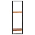 vidaXL Nástenné police 2 ks 25x25x75 cm akáciový masív a oceľ