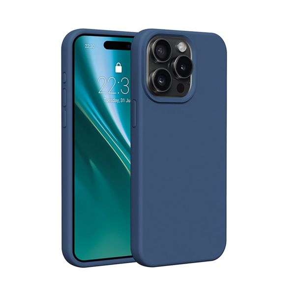 Obal Etteri Silicone pre iPhone 12 / 12 Pro 6,1" tmavomodrý