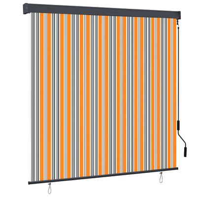 vidaXL Roleta Žltá a modrá 180 x 250 cm Textil a hliník