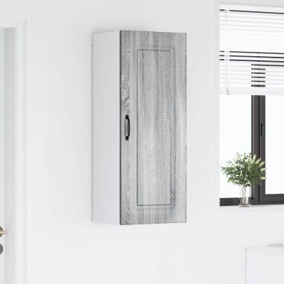vidaXL Dvierka na umývačku Kalmar Sivý Sonoma 40 x 31 x 100 cm