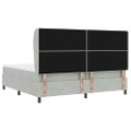 vidaXL Posteľ s pružinovým rámom Svetlosivá 200 x 200 cm Zamat