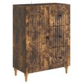 vidaXL Servírovacia skriňa so zásuvkou Dymový dub 66 x 34,5 x 90 cm