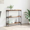 vidaXL Konzolový stôl Staré drevo 75 x 22,5 x 75 cm Kompozitné drevo