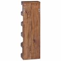 vidaXL Regál na víno Prírodná 24 x 14 x 80 cm Masívne mahagónové drevo