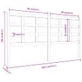 vidaXL Čelo postele sivé 185,5x4x100 cm masívna borovica