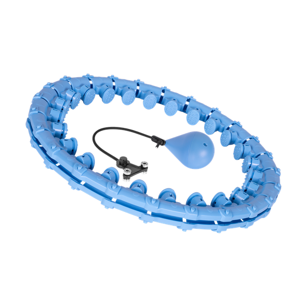 Hula hoop REBEL ACTIVE RBA-3066-BL so závažím a masážnymi výstupkami
