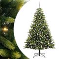 vidaXL Umelý skladací vianočný stromček 300 LED diód Zelená 240 cm