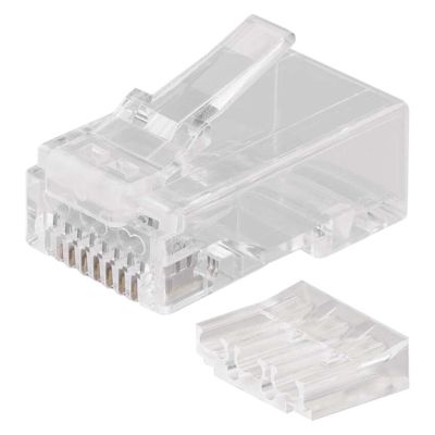 Konektor RJ45 pre UTP kábel (drôt), priehľadný
