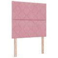 vidaXL Posteľ s pružinovým rámom Ružová 200 x 90 cm Zamat