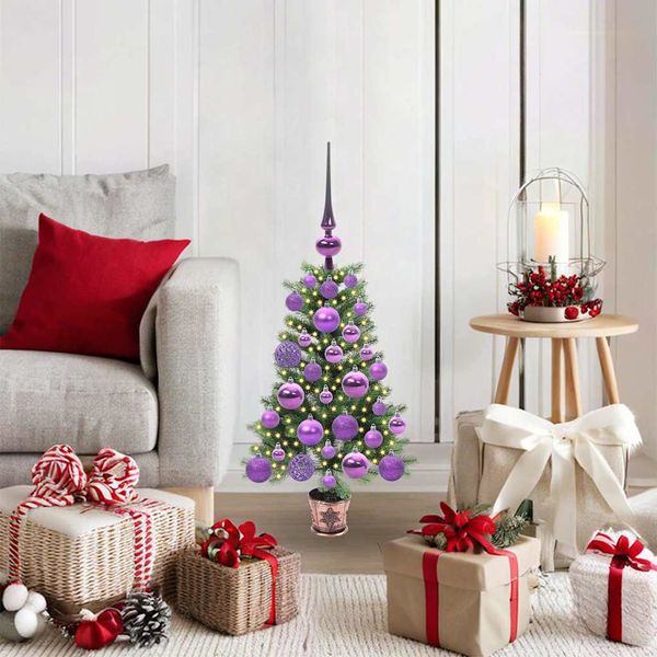 vidaXL Vianočný stromček s 150 LED-i so stojanom Zelená 65 cm PE