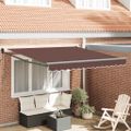 vidaXL Automaticky zaťahovacia markíza hnedá 300x250 cm