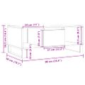 vidaXL Konferenčný stolík staré drevo 90x50x36,5 cm kompozitné drevo