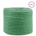 vidaXL Jutové lano 10 mm Zelená 100% Tossa juta