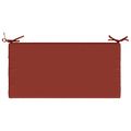 vidaXL Vankúš na lavičku SOEST 100% polyester Červená 80 x 40 x 5 cm