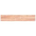 vidaXL Kúpeľňová doska bledohnedá 220x40x(2-6) cm ošetrený masív